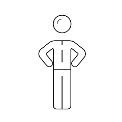Image showing Figure of a person vector line icon.