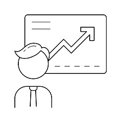 Image showing Business infographic vector line icon.