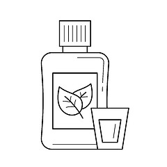 Image showing Mouthwash line icon.