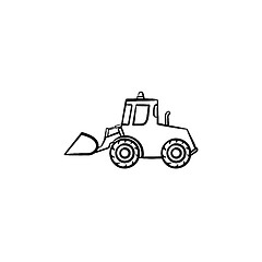 Image showing Excavator hand drawn sketch icon.