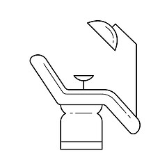 Image showing Dental chair line icon.