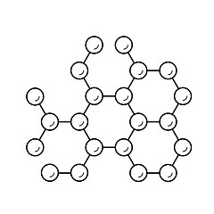 Image showing Molecule structure line icon.