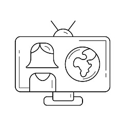 Image showing TV report line icon.