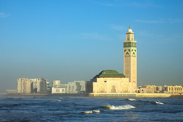 Image showing Hassan II mosque in Casablanca Morocco