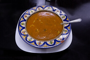 Image showing Moroccan cuisine, Carrot Red Lentil Soup