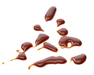 Image showing Drops of chocolate sauce