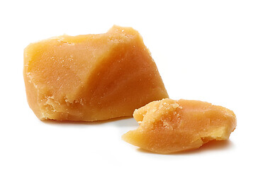 Image showing caramel pieces on white background