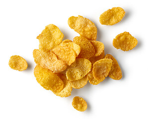 Image showing corn flakes on white background