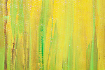 Image showing Yellow and green colored wall texture background.