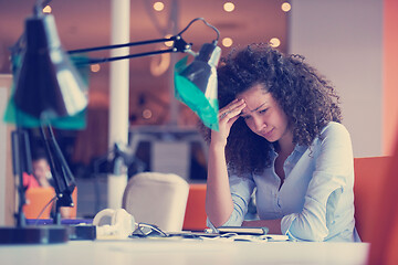 Image showing young  business woman at office