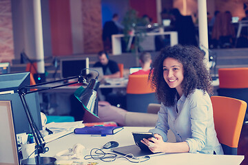 Image showing young  business woman at office