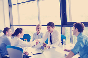 Image showing business people in a meeting at office