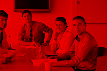 Image showing business people in a meeting at office