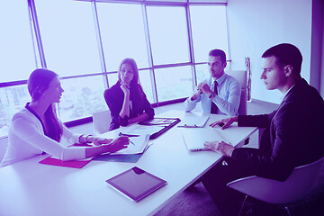 Image showing business people group in a meeting at office