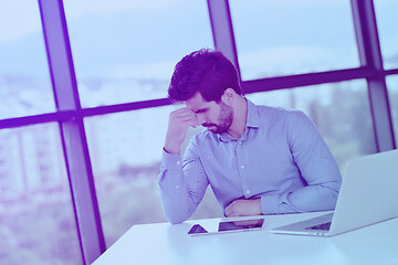 Image showing happy young business man at office