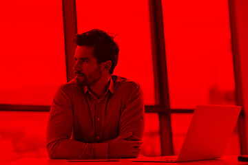 Image showing happy young business man at office