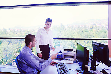 Image showing business people in a meeting at office