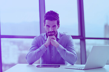 Image showing happy young business man at office