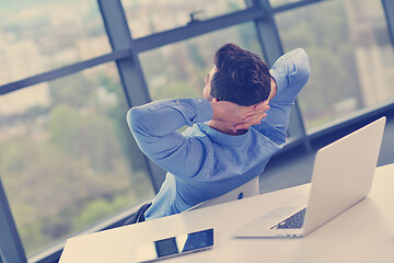 Image showing happy young business man at office