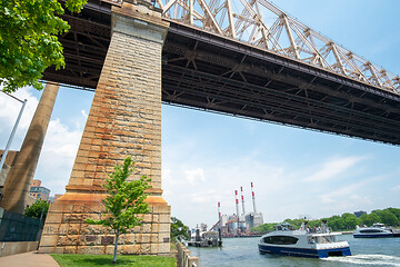 Image showing Queensboro Bridge and the Ravenswood power plant