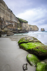 Image showing Tunnel Beach New Zealand