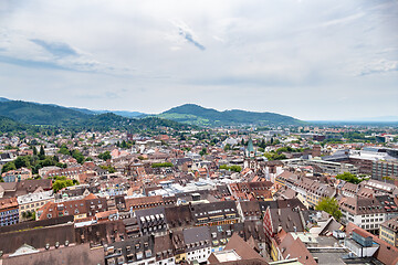 Image showing an aerial view over Freiburg