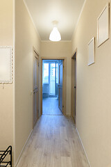 Image showing Corridor in a one-room apartment, a balcony in the distance