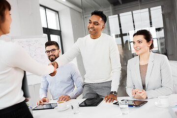 Image showing recruiters having interview with employee