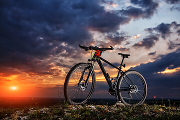 Image showing small parts of bike at the evening