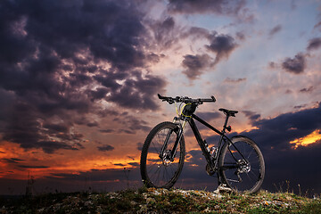 Image showing small parts of bike at the evening