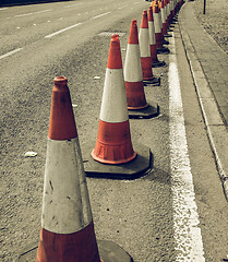 Image showing Vintage looking Traffic cone