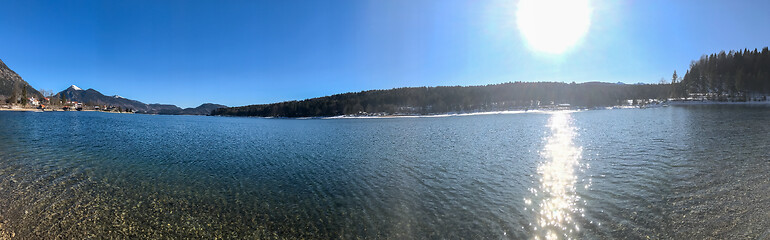 Image showing Lake Walchensee in winter