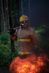 Image showing firefighter portrait