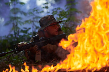 Image showing soldier in action