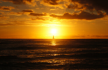 Image showing Hawaii, USA, Sunset