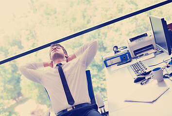 Image showing happy young business man at office