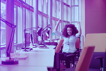 Image showing young  business woman at office