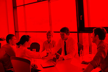 Image showing business people in a meeting at office