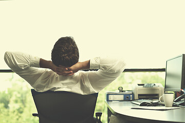 Image showing happy young business man at office