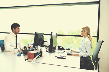 Image showing business people in a meeting at office