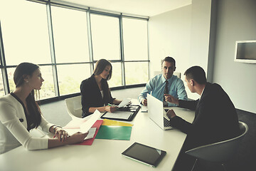 Image showing business people group in a meeting at office