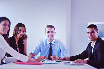 Image showing business people in a meeting at office