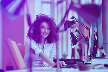 Image showing young  business woman at office