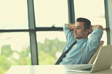 Image showing happy young business man at office