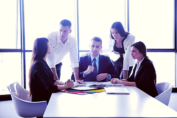 Image showing business people group in a meeting at office