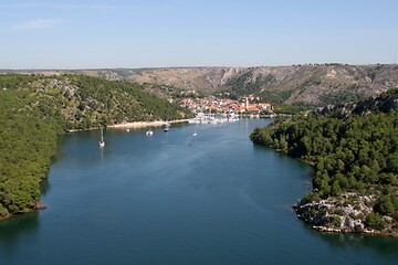 Image showing National Park Krka, river Krka, Skradin, Croatia