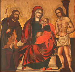 Image showing Virgin Mary with baby Jesus, Saint Roch and Saint Sebastian