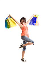 Image showing Shopping black woman