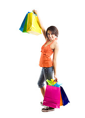 Image showing Shopping black woman