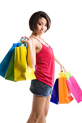 Image showing Shopping black woman